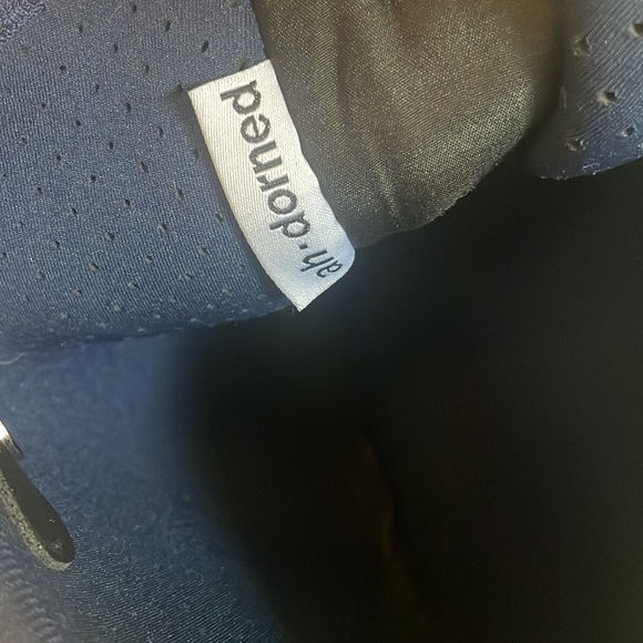 Ah-dorned Vegan Navy Blue Crossbody Messenger Bag with Red & Blue Guitar Strap - Picture 7 of 8